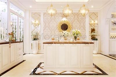 Thi công đá nhân tạo tại biệt tự tân cổ điển Tân Bình