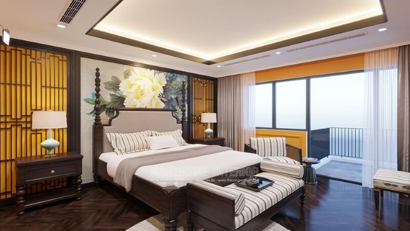 Trang trí nội thất phòng ngủ đẹp với đồ gỗ tự nhiên Mẫu nội thất biệt thự đẹp