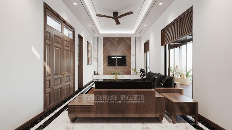 Mẫu cửa gỗ óc chó 2 cánh hiện đại sang trọng tại Hà Nội, Hải Phòng, Đà Nẵng, Tp HCM