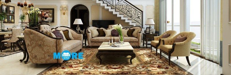 Gỗ óc chó, nỉ cao cấp nhập khẩu luôn là sự kết hợp hoàn hảo để tạo nên Sofa tân cổ điển đẹp, phù hợp tạo nên đẳng cấp của gia chủ